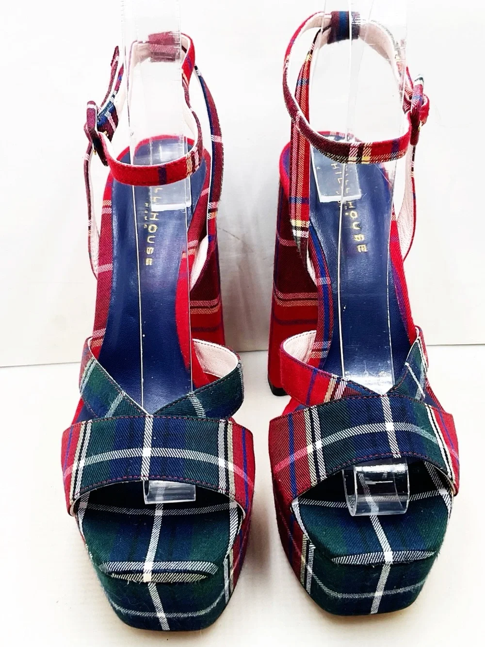 🆕{{Hill House Home} Green & Red Tartan Plaid Party Platforms